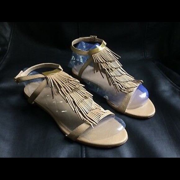 Chloe Fringe Sandals Flat Nude Leather Ankle Strap,All Products : American Fashion Style Bags On Sale